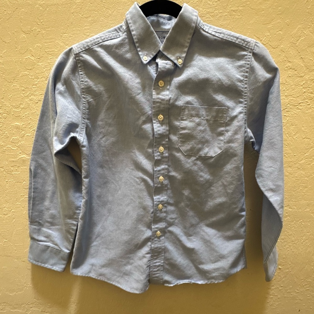 George Men's Sky Blue Casual Button-Down Shirt